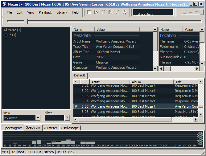 Foobar2000 interface